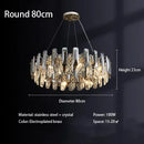 Axyaa Crystal Ceiling Chandelier LED Pendant Light for Home Decor
