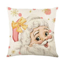 Christmas Party Pillowcase with Santa Claus & Snowman Print for Home Decoration by Axyaa.