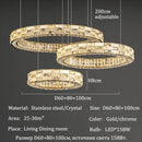 Axyaa Lux Crystal Chandeliers: Nordic Style LED Pendant Ceiling Lamps & Home Decor Lighting