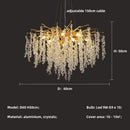 Axyaa Modern Luxury Crystal Chandelier Pendant Light for Home Decor