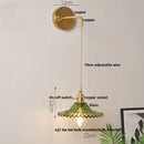 Axyaa Green Glass Knob Switch LED Wall Lights - Bedroom Kitchen Bar Living Room