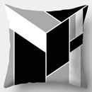Axyaa Black White Modern Cushion Cover 45x45cm Polyester Decorative Pillow Case