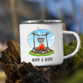 Personalized Caravan Enamel Mug by Axyaa - Camper Coffee Tea Cup
