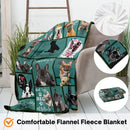 Axyaa French Bulldog Flannel Blanket: Cute, Lightweight 3D Printed Fleece for Four Seasons