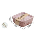 Axyaa Wheat Straw Lunch Box with Lid - Portable Bento Box for Students