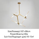 Axyaa Herringbone Branches Pendant Chandelier - Modern Minimalist Nordic Tree Lighting