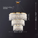 Axyaa Modern Crystal Chandelier Pendant Light Fixture
