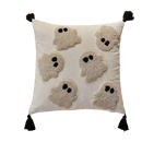 Axyaa Halloween Ghost Pumpkin Embroidered Pillow Cover, 45x45cm, Festive Living Room Decor