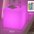 Axyaa RGB Cubic Floor Lamp: 16 Colors, Dimmable, Rechargeable/AC Powered