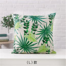 Axyaa Green Cactus Linen Pillow Cover 45x45cm for Home Decor sofa, Bedside, Office