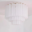 Axyaa Blue White Glass Tube Chandelier Ceiling Lamp for Home Lighting