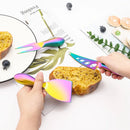 Axyaa 7Pcs Cheese Knife Set Stainless Steel Spreader Slicer Fork Kitchen Tools