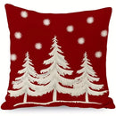 Axyaa Merry Christmas Winter Tree Snowflake Pillow Cover for Sofa Bedroom Car