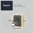 Axyaa USB Interface Dimmable LED Wall Lamp With Switches, Modern Metal Body & Acrylic Lampshade