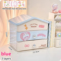 Axyaa Cute House Storage Box: Multi-functional Cosmetic Organizer & Desk Office Stationery Rack