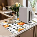 Axyaa Thanksgiving Coffee Cup Drying Mat Non-slip Diatoms Absorbent Kitchen Counter Drain Mats