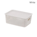 Axyaa Square Plastic Storage Basket with Lid: Versatile Home Organization Solution