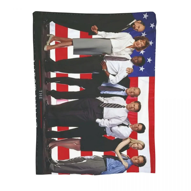 Axyaa West Wing Cast Plaid Throw Blanket - Soft & Fluffy for Multi-Purpose Use