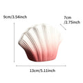 Axyaa Shell Ceramic Vase: Table Decor, Artificial Flowers, Room Aesthetic