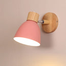 Nordic Wooden Wall Lamp with Switch, Modern Sconce for Home Lighting, Axyaa Brand