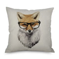 Axyaa Owl Linen Pillowcase 45x45cm Decorative Cushion Cover Sofa Throw Pillows Case