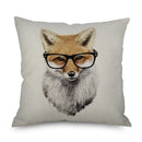 Axyaa Owl Linen Pillowcase 45x45cm Decorative Cushion Cover Sofa Throw Pillows Case