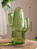 Axyaa Cactus Design Glass Vase: Exquisite Table Centerpiece for Home Decor & Gifts.