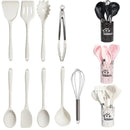 Axyaa 10-Piece Pink Silicone Utensil Set with Box - Non-Stick Kitchen Tools