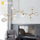 Axyaa Nordic Luxury Glass Chandelier for Living Room Bedroom Villa