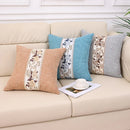 Axyaa Blue White Porcelain Chinoiserie Pillow Cover Chinese Style Linen Living Bedroom
