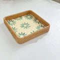 Axyaa Rattan Storage Tray for Snacks, Fruits, Bread, and Sundries Organizing