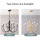 Axyaa Modern Gold Chandelier: Nordic Metal LED Chandelier Lighting for Living Room, Kitchen, Restaurant