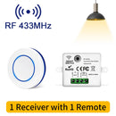 Axyaa Wireless Light Switch Mini Round Button Remote Control LED Lamp