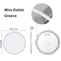 Axyaa Whirlwind Pattern Round LED Bathroom Mirror 60/80CM Dimmable 3 Colors Anti-fog