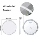 Axyaa Whirlwind Pattern Round LED Bathroom Mirror 60/80CM Dimmable 3 Colors Anti-fog