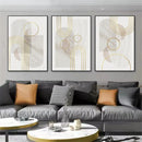 Modern Geometry Marble Gold Line Canvas Art Print by Axyaa