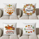 Axyaa Fall Pumpkin Flower Happy Fall Pillow Cover for Sofa Bedroom Car