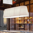 Axyaa Nordic White Fabric Bar Pendant Lights - Minimalist Home Decor Lighting