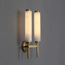 Axyaa Marble Wall Lamp, Elegant American Light Luxury Copper Sconce for Living Room & Study