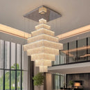 Axyaa Crystal Chandelier Stair Pendant Lamp Living Room Interior Lighting