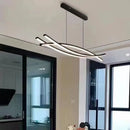 Nordic Modern Axyaa Chandelier Geometric Minimalist Table Light Bar Dining Room Lamp