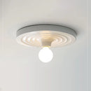 Axyaa Metallic Silver Ripple Saucer Wall Lamp for Living Room Hallway
