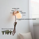 Axyaa White Glass LED Wall Sconce Modern Nordic Home Decor Light