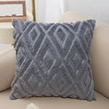 Axyaa White Faux Fur Velvet Pillow Covers 18x18 - Decorative Cushion Cover 45*45