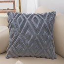 Axyaa White Faux Fur Velvet Pillow Covers 18x18 - Decorative Cushion Cover 45*45