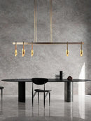 Axyaa Modern Luxury Copper LED Chandelier - Crystal Light Fixture