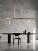 Axyaa Modern Bronze LED Chandelier with Crystal Accent