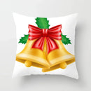 Axyaa Christmas Bell Red Throw Pillow Cover