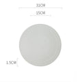 Axyaa Brushed Texture Ceramic Steak Pasta Sushi Dessert Plates for Molecular Cuisine