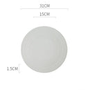 Axyaa Brushed Texture Ceramic Steak Pasta Sushi Dessert Plates for Molecular Cuisine